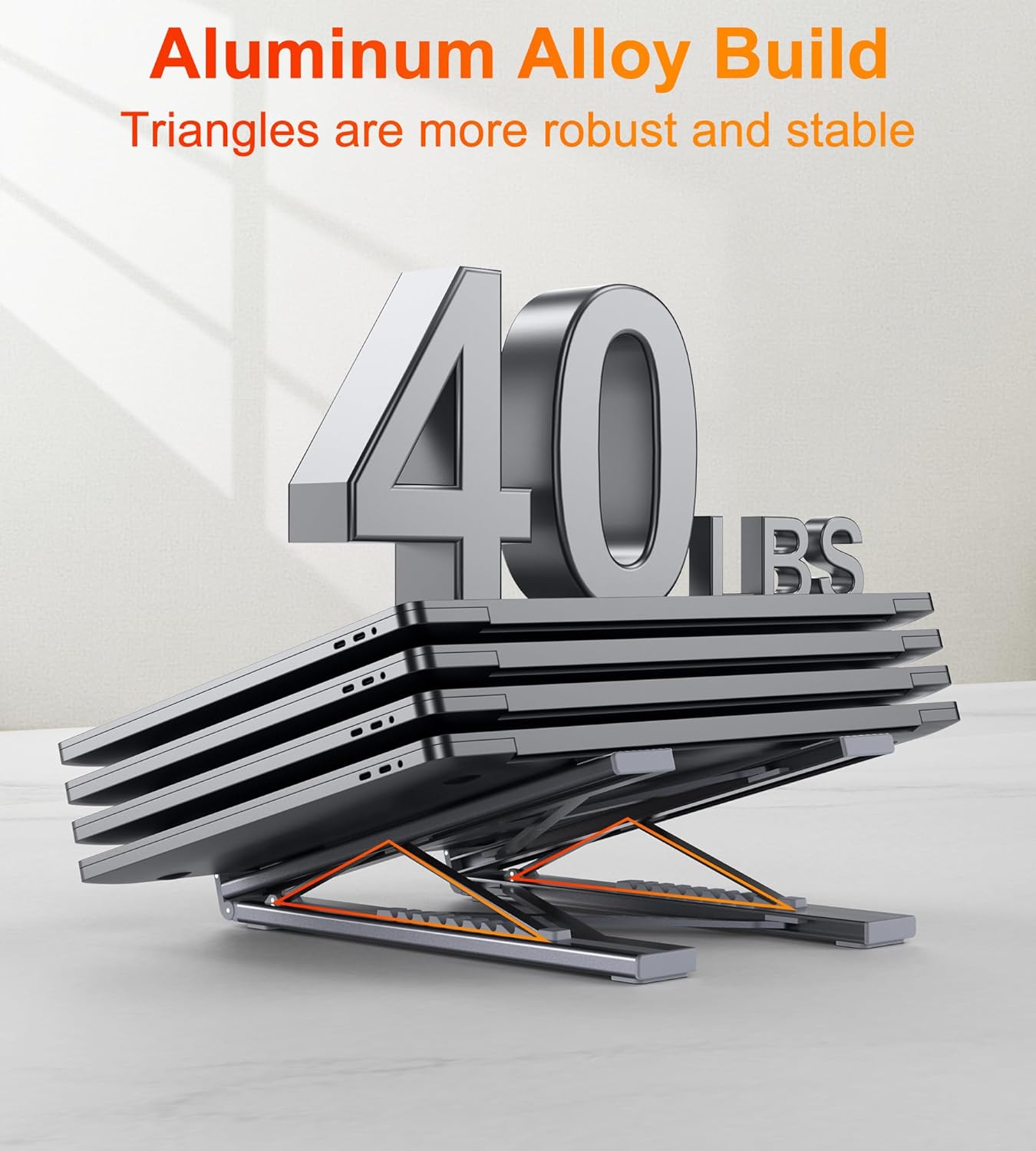 Foldable Adjustable Height Laptop Stand and Tablet Stand.