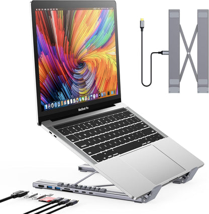 Foldable Adjustable Height Laptop Stand and Tablet Stand.